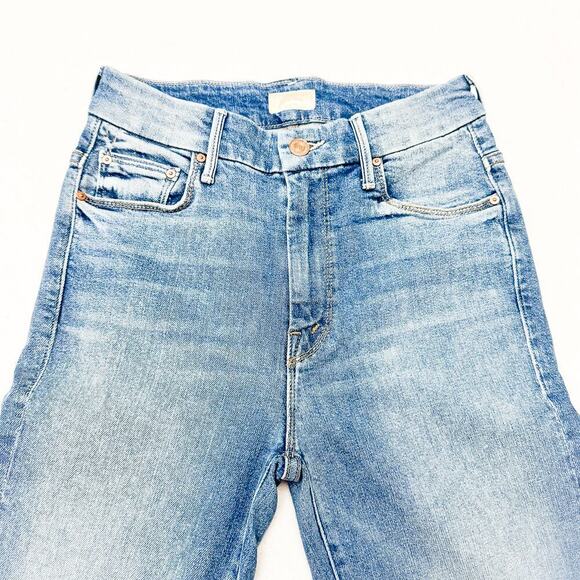 Mother High Waisted Looker Ankle Fray Shoot to Thrill Denim Jeans Size 25 - Picture 6 of 12